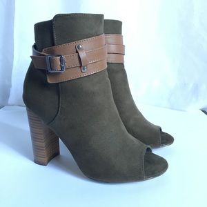 SOLD Just Fab Army Green Booties